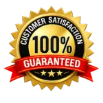100% customer satisfaction guaranteed service scrap car removal badge